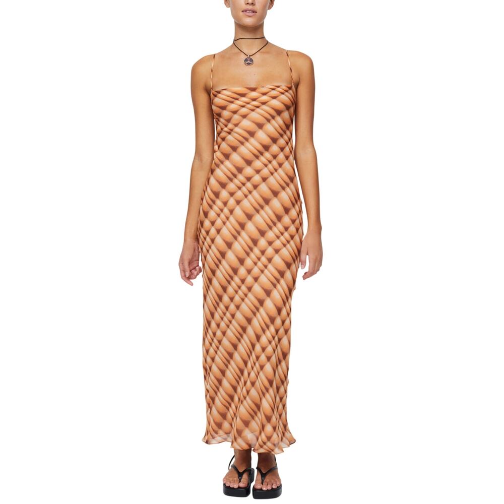 Bec + Bridge Chic Golden Hour Check Soleil Maxi Dress Size 2